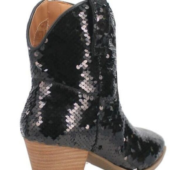 Dingo Bling Thing Sequin Western Boot- Black - Picture 3 of 13